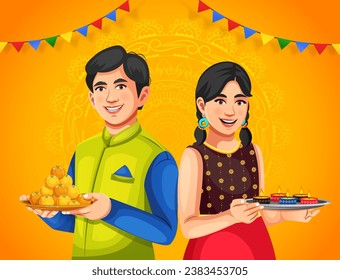 Happy Diwali Indian festival celebration greeting card background design. Background for poster, flyer, brochure, and social media