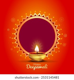 Happy Diwali Indian festival concept. Vector wallpaper design.