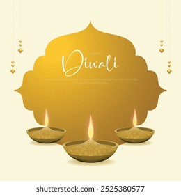 Feliz festival indio de luces de Diwali, fondo de vacaciones, tarjeta de felicitación de celebración de Diwali, diseño de Ilustración vectorial abstracto.