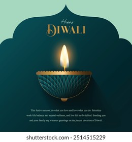 Feliz Diwali. festivais indianos de luz com elementos de Diwali Premium. design de ilustração vetorial.