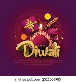 happy Diwali. Indian festivals of light with Diwali elements.abstract vector illustration design.