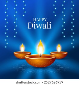 Happy Diwali indian fetival of lights celebration Indian Traditional card background. Diwali celebration vector illustration design