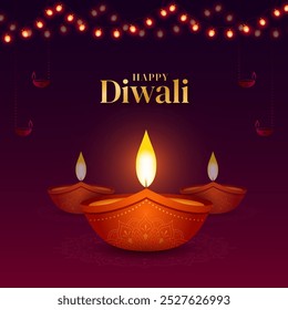 Happy Diwali indian fetival of lights celebration Indian Traditional card background. Diwali celebration vector illustration design