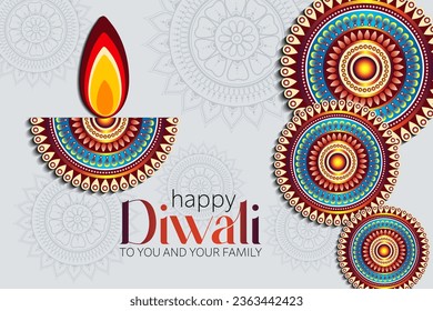 Happy Diwali is the joyous celebration of the Hindu Festival of Lights, marked by vibrant lamps, festive gatherings, and the triumph of light over darkness.