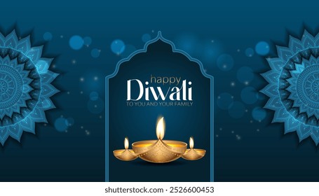 Happy Diwali ist die fröhliche Feier des Hindu Festivals der Lichter, gekennzeichnet durch lebendige Lampen, festliche Zusammenkünfte und den Triumph des Lichts über die Dunkelheit.