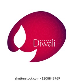 happy diwali label design with text space