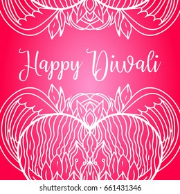 Happy diwali lettering for your greeting card design