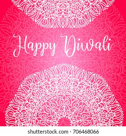 Happy diwali lettering for your greeting card design