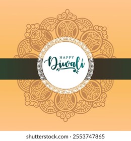 happy diwali ornament card background