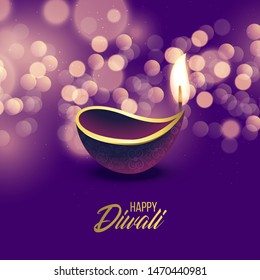 Happy Diwali. Paper Graphic of Indian Rangoli. Rangoli - A traditional Indian art of decorating the entrance to a house. Diwali festival holiday design with paper cut style of Indian Rangoli. 