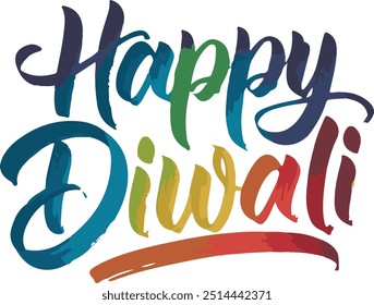 Frase feliz de Diwali diciendo texto o letras de cita. Guión de Vector y tipografía manuscrita cursiva para Diseños Folletos Anuncio Flyers y camisetas.