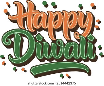 Frase feliz de Diwali diciendo texto o letras de cita. Guión de Vector y tipografía manuscrita cursiva para Diseños Folletos Anuncio Flyers y camisetas.