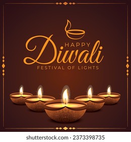 Happy Diwali Post vector illustration design