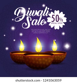 happy diwali sale with candles happy diwali sale with candles
