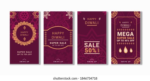 Happy Diwali Social Media Post Sale Template Banner