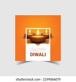 Happy Diwali Social Media Post Template