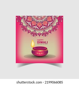 Happy Diwali Social Media Post Template