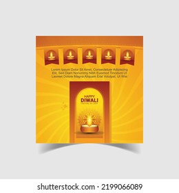 Happy Diwali Social Media Post Template