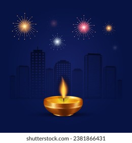 Feliz Diwali en medios sociales por publicidad, deseos de estatus, cartel, tarjeta de felicitación