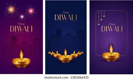 Fröhliche Diwali Social Media Post für Werbung, Status Wünsche, Banner, Grußkarte