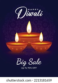 Happy Diwali Social Media and Web Banner Poster Template