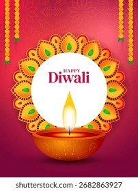Happy Diwali template design for web and social media, banner, poster vector illustration