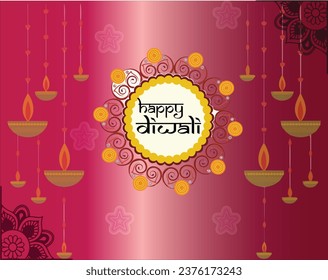 Imagen, vector y foto de la plantilla de Diwali feliz
