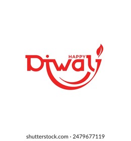 Happy Diwali text design. Abstract vector illustration. Happy Diwali. Handwritten brush black text, gold pinstripe. Beautiful lettering invitation, greeting, prints, posters. Typographic inscription.
