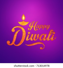  Happy Diwali text design, of Hindu community festival.