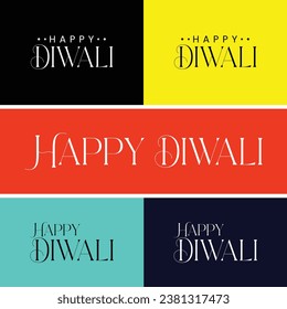 Arte vector de texto Feliz Diwali | Diseño de texto feliz Diwali | Diseño de tipos de letra de firma Diwali feliz | Vector del Festival Diwali | Diseño de Deepavali 