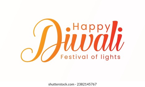 Arte vector de texto Feliz Diwali | Diseño de texto feliz Diwali | Diseño del tipo de letra curvo del Diwali feliz | Vector del Festival Diwali | Diseño de Deepavali 