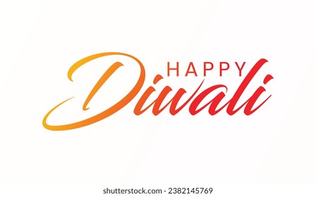 Arte vector de texto Feliz Diwali | Diseño de texto feliz Diwali | Diseño del tipo de letra curvo del Diwali feliz | Vector del Festival Diwali | Diseño de Deepavali 