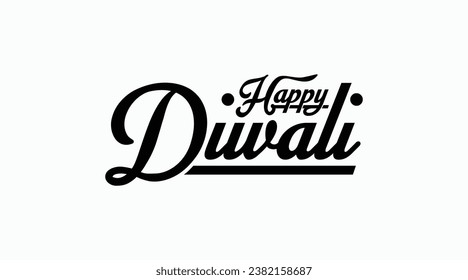 Arte vector de texto Feliz Diwali | Diseño de texto feliz Diwali | Diseño del tipo de letra curvo del Diwali feliz | Vector del Festival Diwali | Diseño de Deepavali 