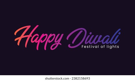 Arte vector de texto Feliz Diwali | Diseño de texto feliz Diwali | Diseño del tipo de letra curvo del Diwali feliz | Vector del Festival Diwali | Diseño de Deepavali 