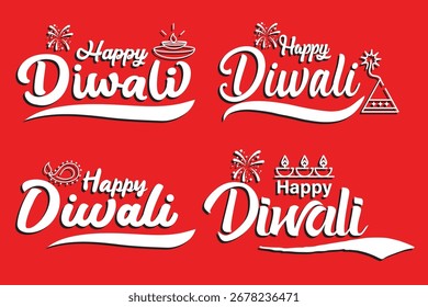 Happy Diwali Text, Vektorgrafik | Happy Diwali Textdesign | Happy Diwali kursive Schriftgestaltung | Diwali Festival Vektor | Deepavali Design