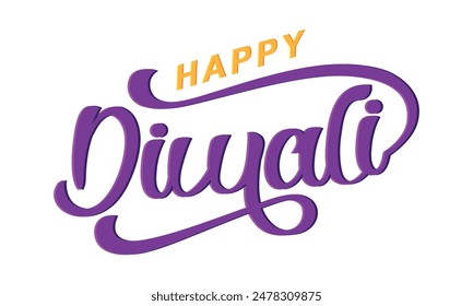 Happy Diwali text vector, Happy Diwali text design, Happy Diwali cursive font design, Diwali Festival vector, Deepavali design