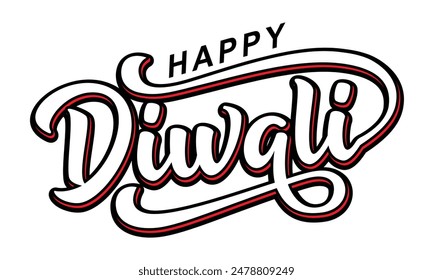 Happy Diwali text vector, Happy Diwali text design, Happy Diwali cursive font design, Diwali Festival vector, Deepavali design