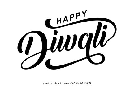 Happy Diwali Text Vektorgrafik, Happy Diwali Textdesign, Happy Diwali Kursive Schriftart Design, Diwali Festival Vektorgrafik, Deepavali Design