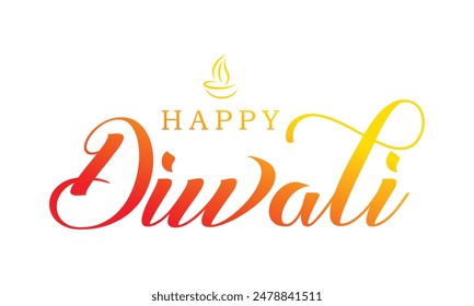 Happy Diwali text vector, Happy Diwali text design, Happy Diwali cursive font design, Diwali Festival vector, Deepavali design