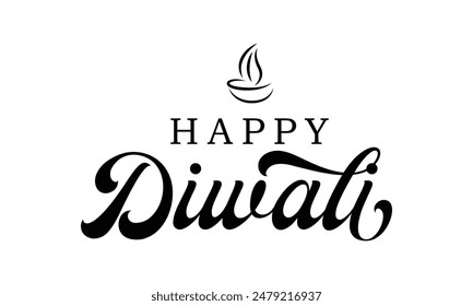 Happy Diwali text vector, Happy Diwali text design, Happy Diwali cursive font design, Diwali Festival vector, Deepavali design