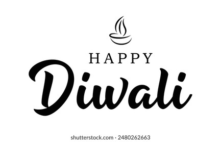 Happy Diwali text vector, Happy Diwali text design, Happy Diwali cursive font design, Diwali Festival vector, Deepavali design