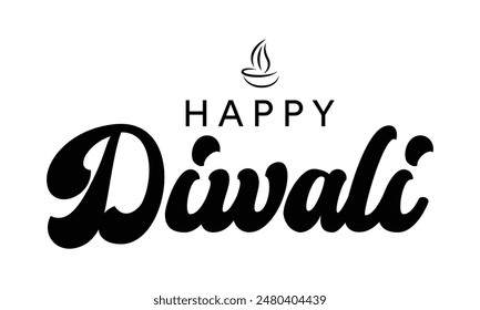 Vector de texto de Diwali feliz, diseño de texto de Diwali feliz, diseño de fuente cursiva de Diwali feliz, Vector del festival de Diwali, diseño de Deepavali