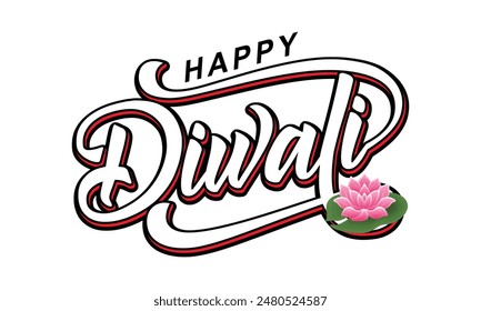 Happy Diwali text vector, Happy Diwali text design, Happy Diwali cursive font design, Diwali Festival vector, Deepavali design