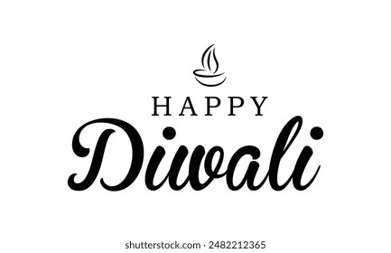 Happy Diwali text vector, Happy Diwali text design, Happy Diwali cursive font design, Diwali Festival vector, Deepavali design