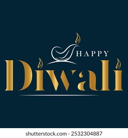 Happy Diwali text vetor, Happy Diwali text design, Happy Diwali cursive font design, Diwali Festival vetorial, Deepavali design