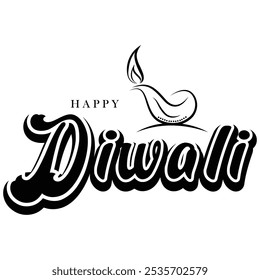 Happy Diwali text vector, Happy Diwali text design, Happy Diwali cursive font design, Diwali Festival vector, Deepavali design