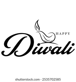 Happy Diwali text vector, Happy Diwali text design, Happy Diwali cursive font design, Diwali Festival vector, Deepavali design