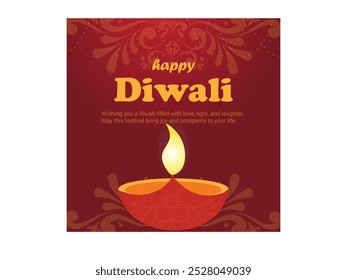 Happy Diwali traditional festival design