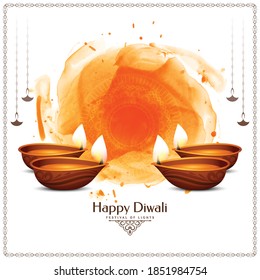 Happy Diwali traditional festival greeting background design