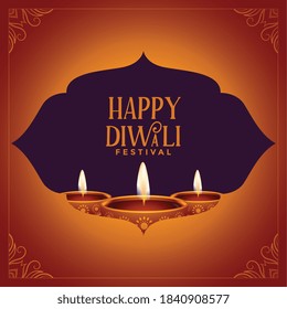 happy diwali traditional festival wishes background design